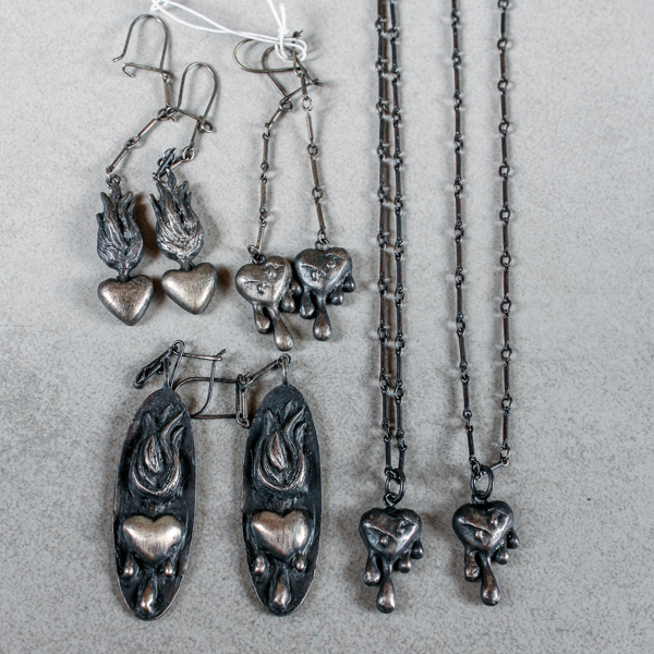 Smycken, 5 delar, silver