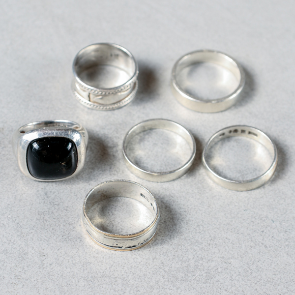 Ringar, 6st, silver