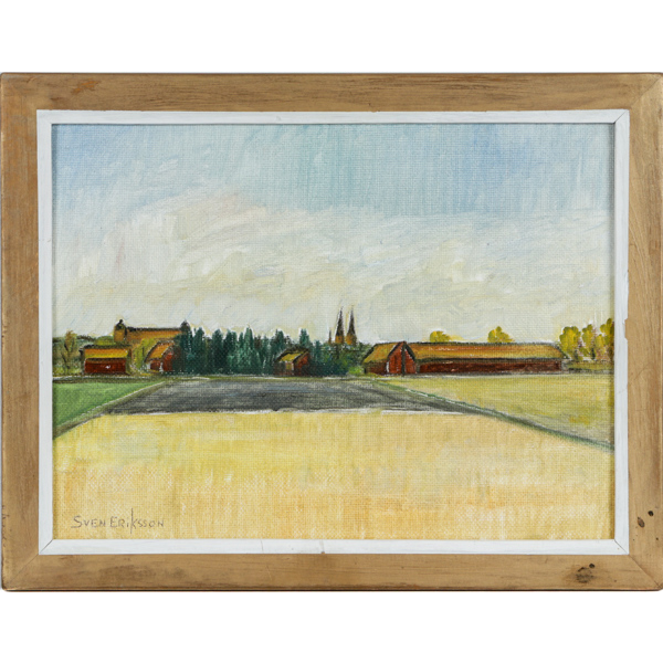 Sven Eriksson, "Från Johannesbäck", olja på duk, signerad