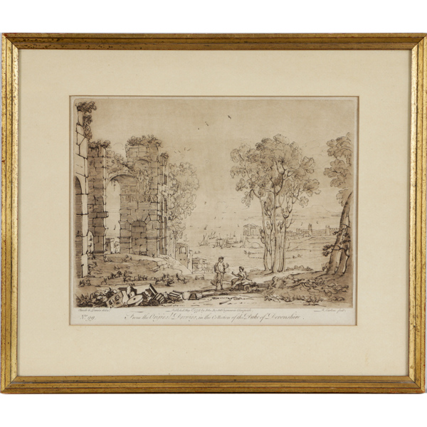 Richard Earlom England 1743-1822, efter Claude Lorrain, publicerad 1775, senare avdrag