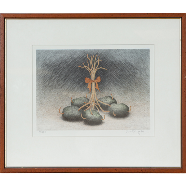 Sven Lingard, komposition, litografi, signerad