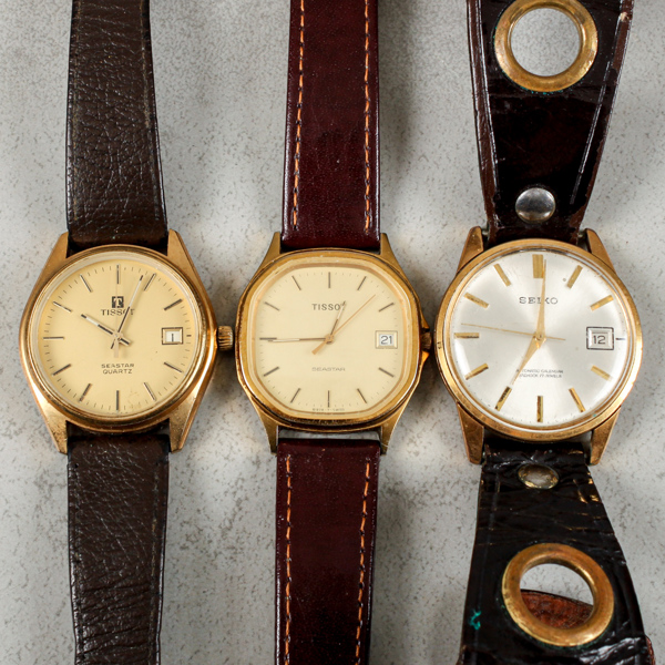 Armbandsur, 3st, Seiko och Tissot