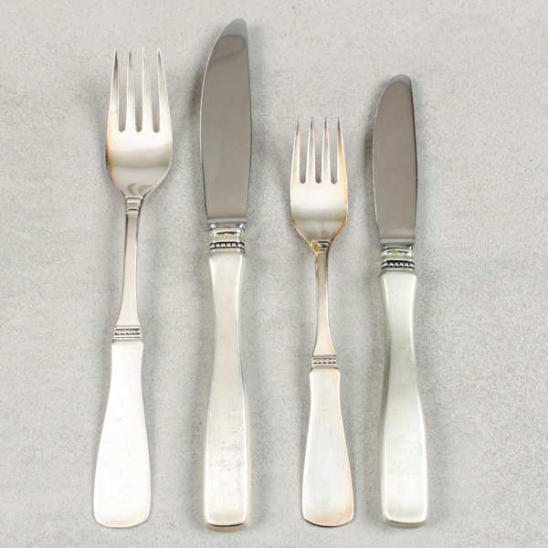 Bestick, 4 dlr, "Uppsala", Eric Löfman, Silver