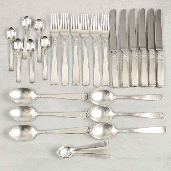 Bestick, 27 dlr, "Rosenholm", silver, Jacob Ängman