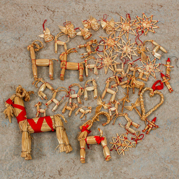 Juldekorationer, halm