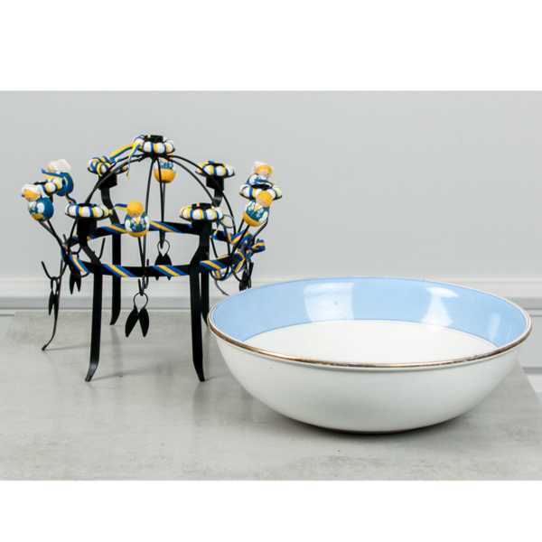 Toarpsstake, smide, samt handfat, porslin, Göteborg