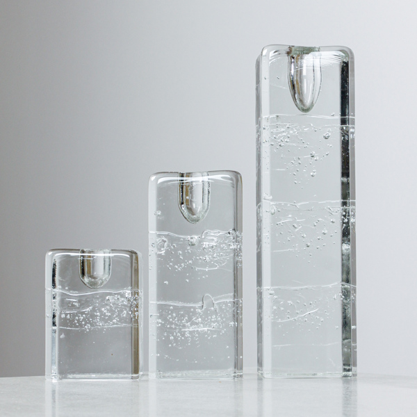 Timo Sarpaneva, ljusstakar "Arkipelago", 3st, glas, Iittala