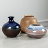 Vaser, 3 st, glaserad keramik, samtida