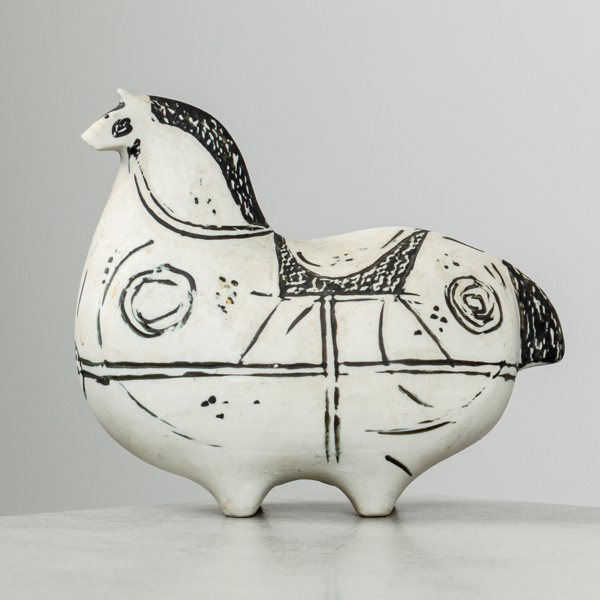 Stig Lindberg, figurin "Springare", stengods, Gustavsberg, signerad Stig L med studiohand