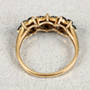 Ring, Guld 18k, 2.8g, diamanter och safirer