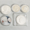 Minnesmedaljer/Mynt, 5 delar, silver, 132g