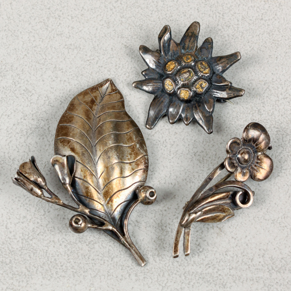 Broscher, 3st, silver