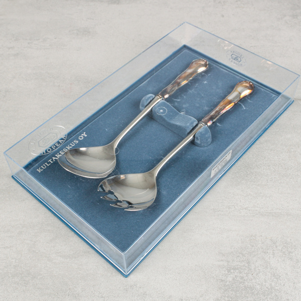 Salladsbestick, 2 delar, silver, Finland, Kultakeskus