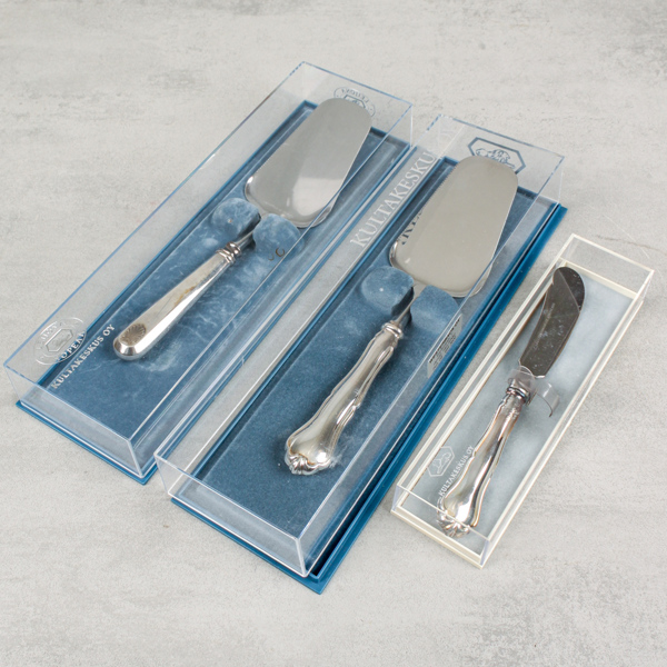 Uppläggningsbestick, 3 delar, silver, Finland, Kultakeskus