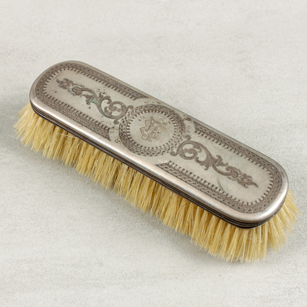Borste med silverhandtag, LL&C, Göteborg 1876