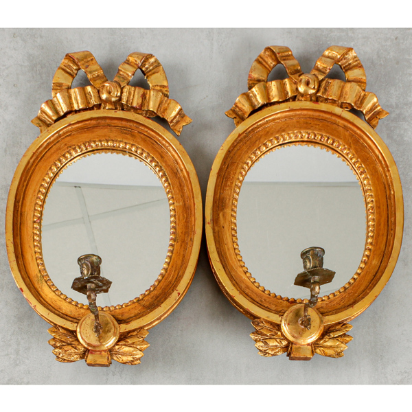 Spegellampetter, gustaviansk stil, ett par, 18-/1900-tal