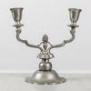 Kandelabrar, ett par, Just Andersen, Danmark, tenn, 1920-/30-tal