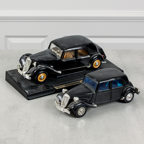 Modellbilar, 2 st, Citroen, plåt och plast