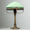 Bordslampa, jugend, patinerad brons, 1900-talets början