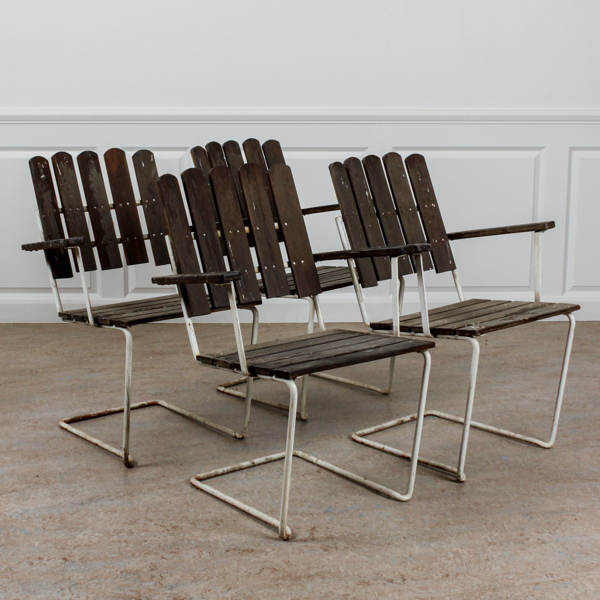 Grythyttan, ""A2", 4 st, trädgårdsstolar, 1900-talets mitt