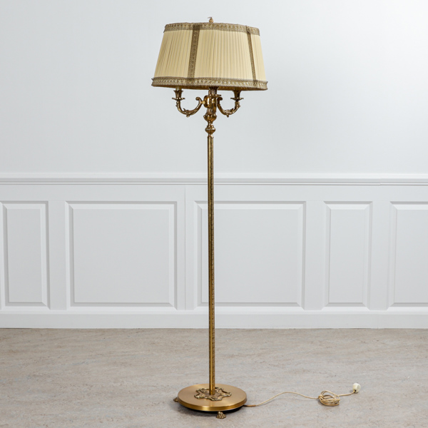 Golvlampa, mässing, 1940/50-tal