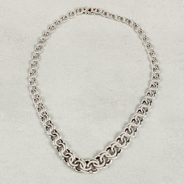 Halskedja, Sterling silver, 47.6g, bismarcklänk