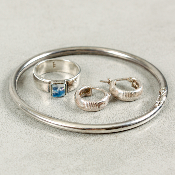 Smycken, 3 delar, silver, 18g