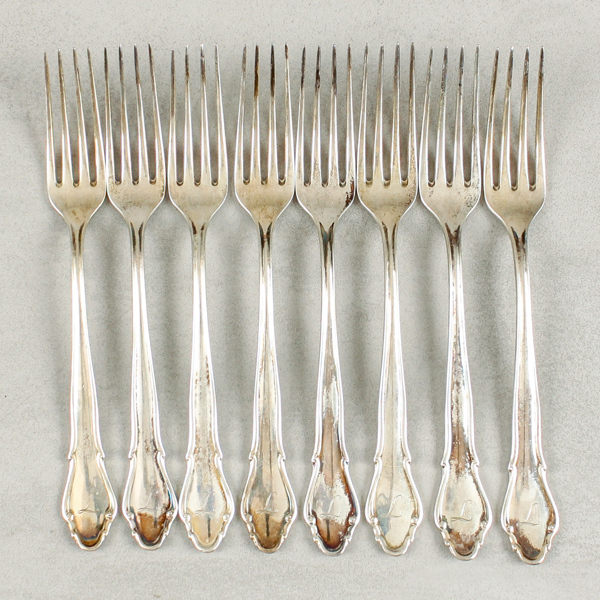 Gafflar, 8st, silver, 530g