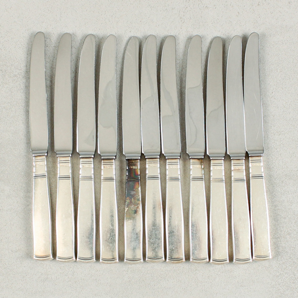 Dessertknivar, 11st, silver, "Rosenholm", silver