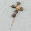 Pin, hårarbete, Guld 18k, Stockholm, 1800-talets första hälft