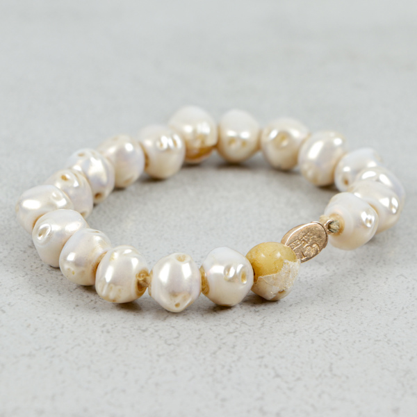 Pärlarmband, Frans Wilhelmsson 1768-1810, Stockholm år 1801, guld 18k