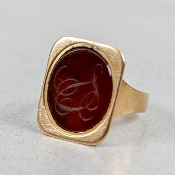 Klackring, Carl Mårten Arell 1792-1816, Stockholm, Guld 18k