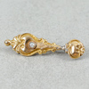 Brosch, 1800-tal, Guld 18k med pärla, 2.3g