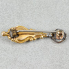 Brosch, 1800-tal, Guld 18k med pärla, 2.3g