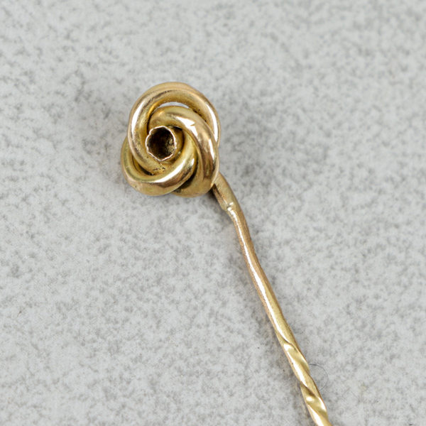 Pinbrosch, Guld 18k, 1.2g