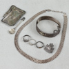 Silverföremål, 8 delar, bl.a. ädre armband