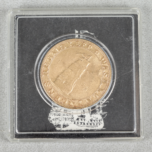 Minnesmynt, förgyllt, Regalskeppet Vasa, 1960