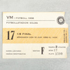 VM-biljetter, fotboll, finalen och 1/8-finalen, Sverige-Brasilien, 1958, 2 st