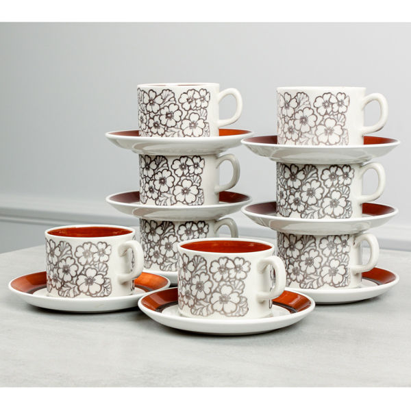 Kaffekoppar, "Agneta", Gefle, 8 st