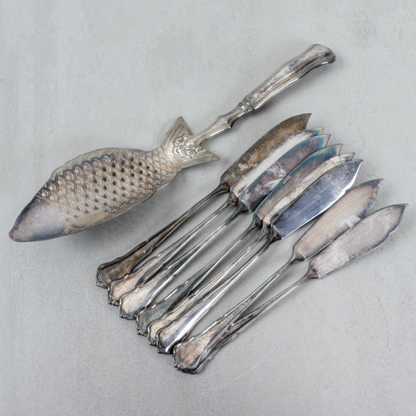 Fiskbestick, 1+8 st, nysilvver