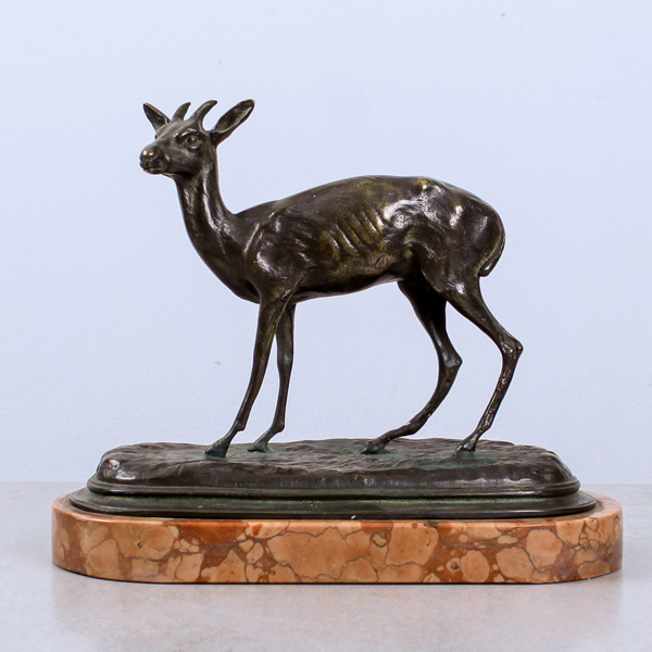 Skulptur, Agathon Leonard, brons, signerad, Frankrike