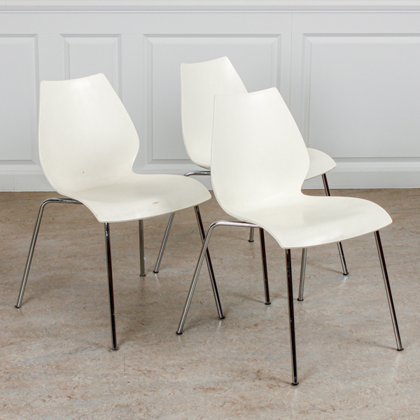 Stolar, "Maui", 3 st, Vico Magestretti, för Kartell