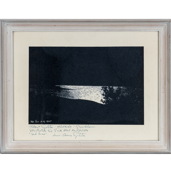 Albert Engström, "Höstkväll i Grisslehamn", med dedikation