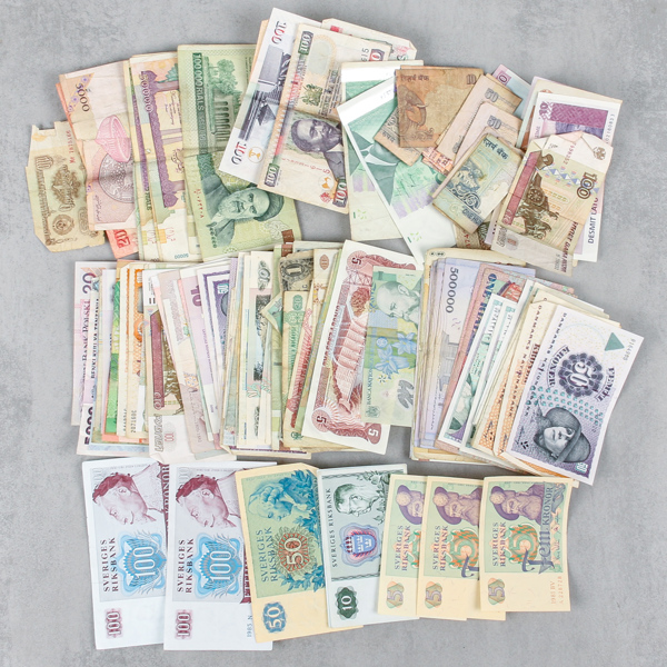 Sedlar, Sverige samt utländska