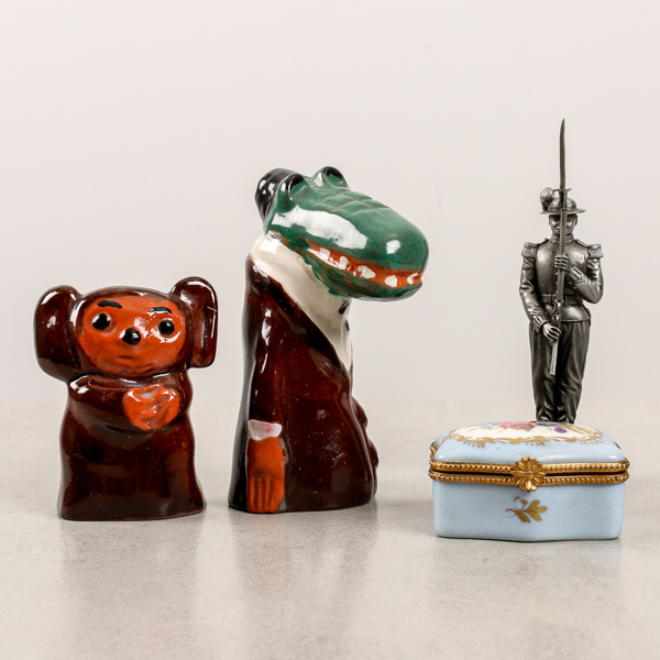 Figuriner "Drutten & Gena", dosa Limoges, 