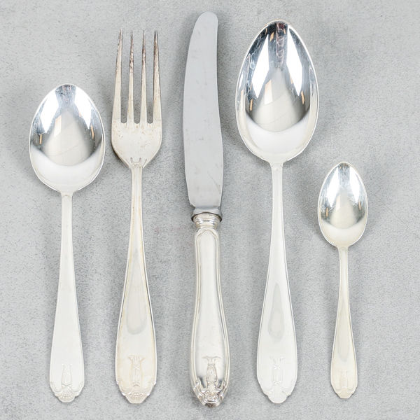 Besticksuppsättning, 66 delar, "Vasa", Silver, GAB
