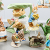 Figuriner, efter Beatrix Potters "Peter Rabbit", olika tillverkare, 16 st