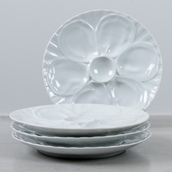 Ostrontallrikar, Pillivuyt, Frankrike, porslin, 4 st