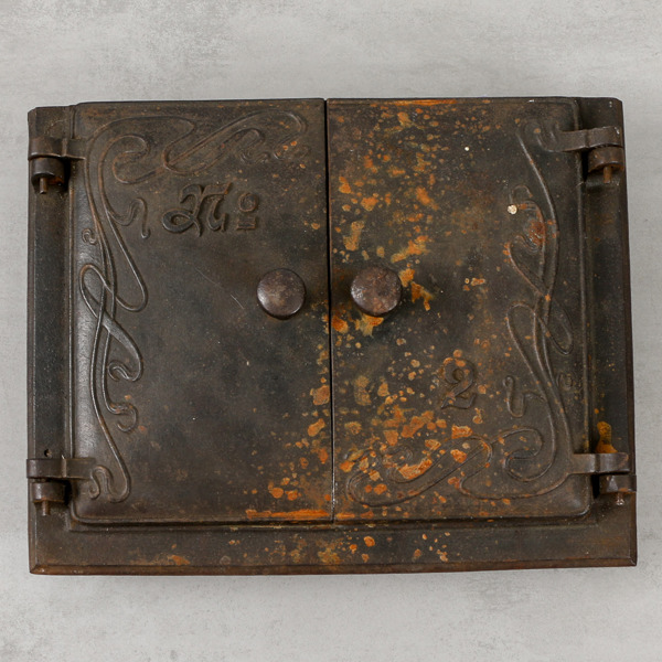 Lucka till vedugn, gjutjärn