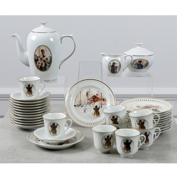 Kaffeservis, motiv från Carl Larsson, Bing & Gröndahl